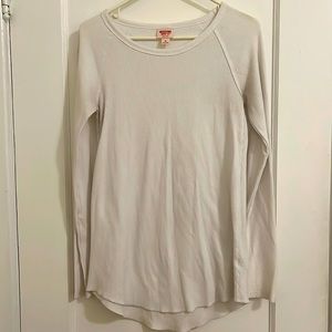 White, Mossimo, waffle long sleeve. Size M